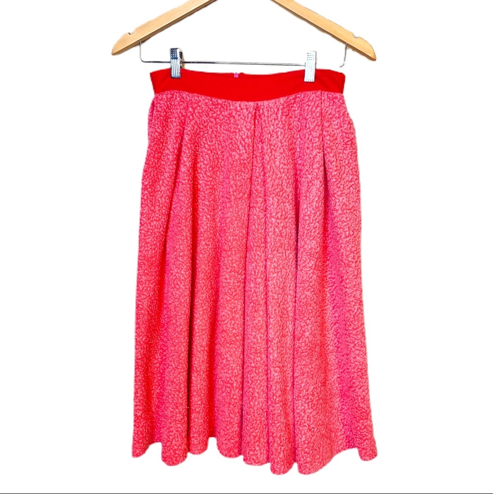 Anthropologie Amadi Fuzzy Circle Skirt Pink Small